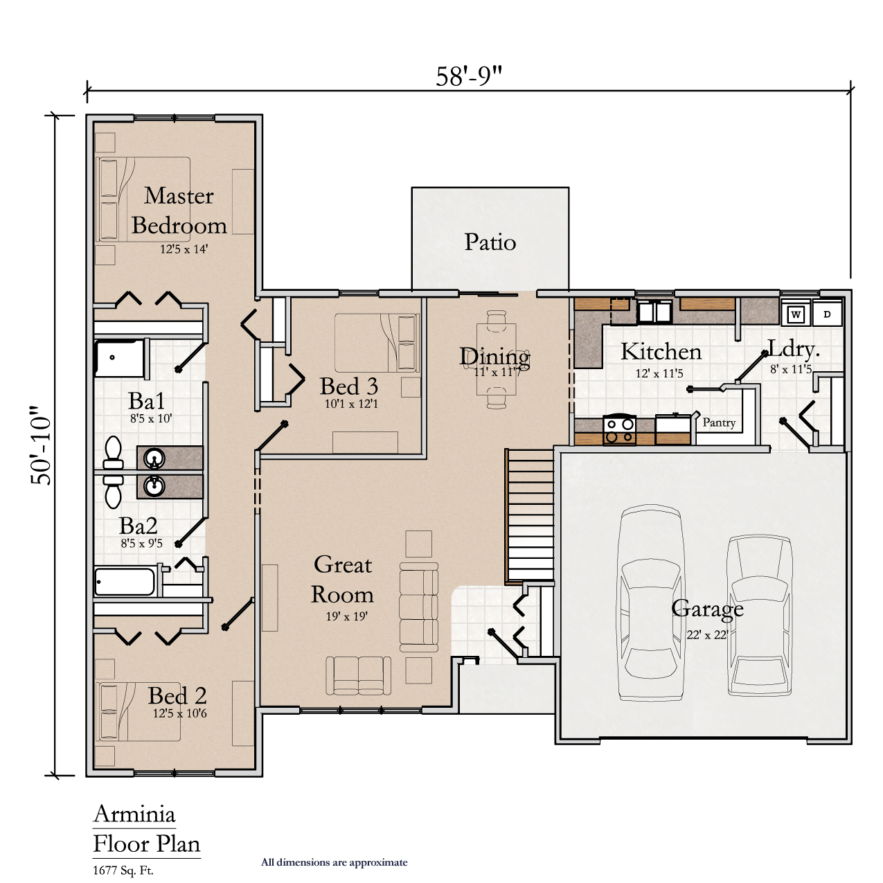 Hamilton Grove, Independent Living, Floorplan, Arminia