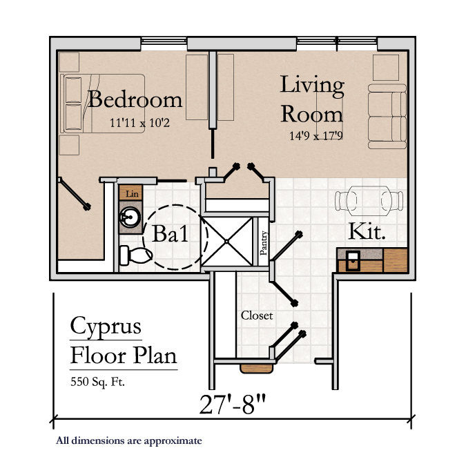 Greencroft Goshen, Assisted Living, Floorplan, Cyprus