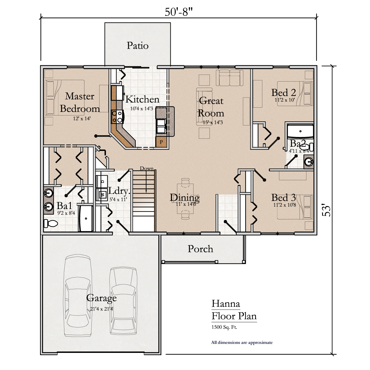 Hamilton Grove, Independent Living, Floorplan, Hanna