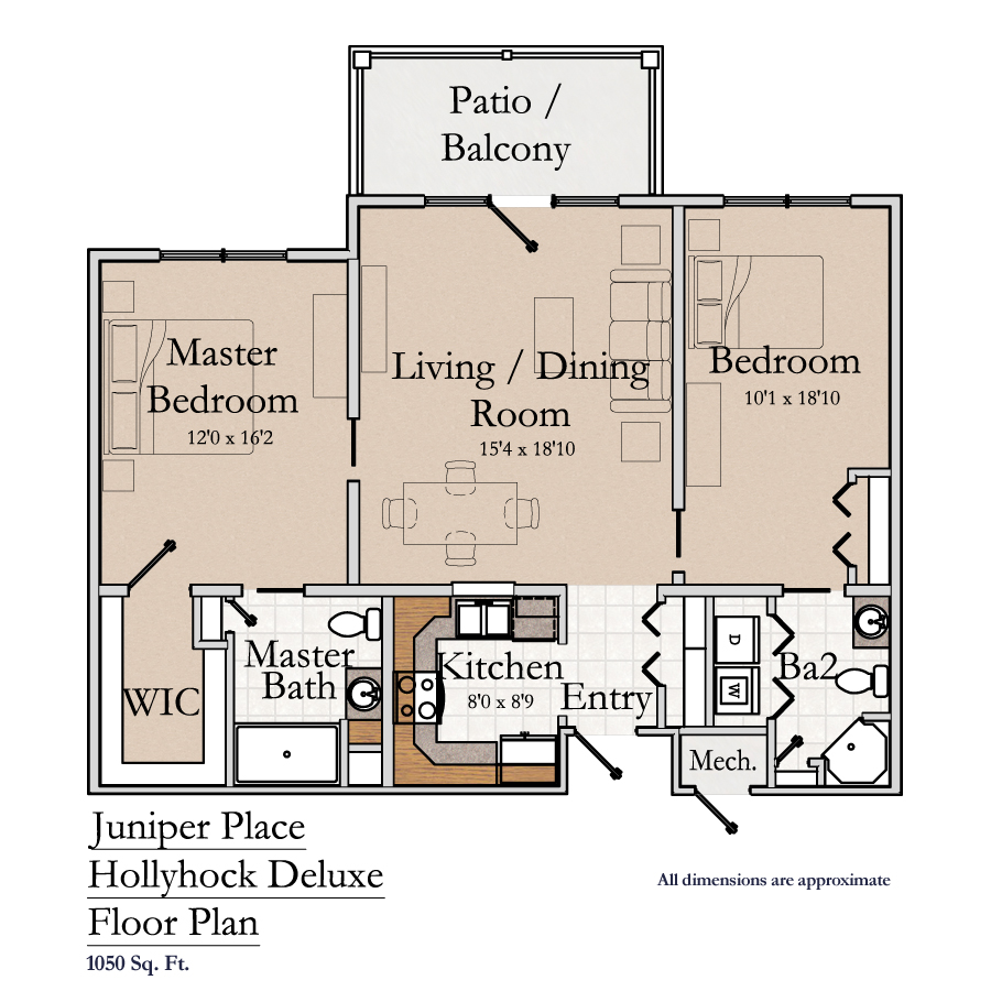 Greencroft Goshen, Independent Living, Floorplan, Hollyhock Deluxe