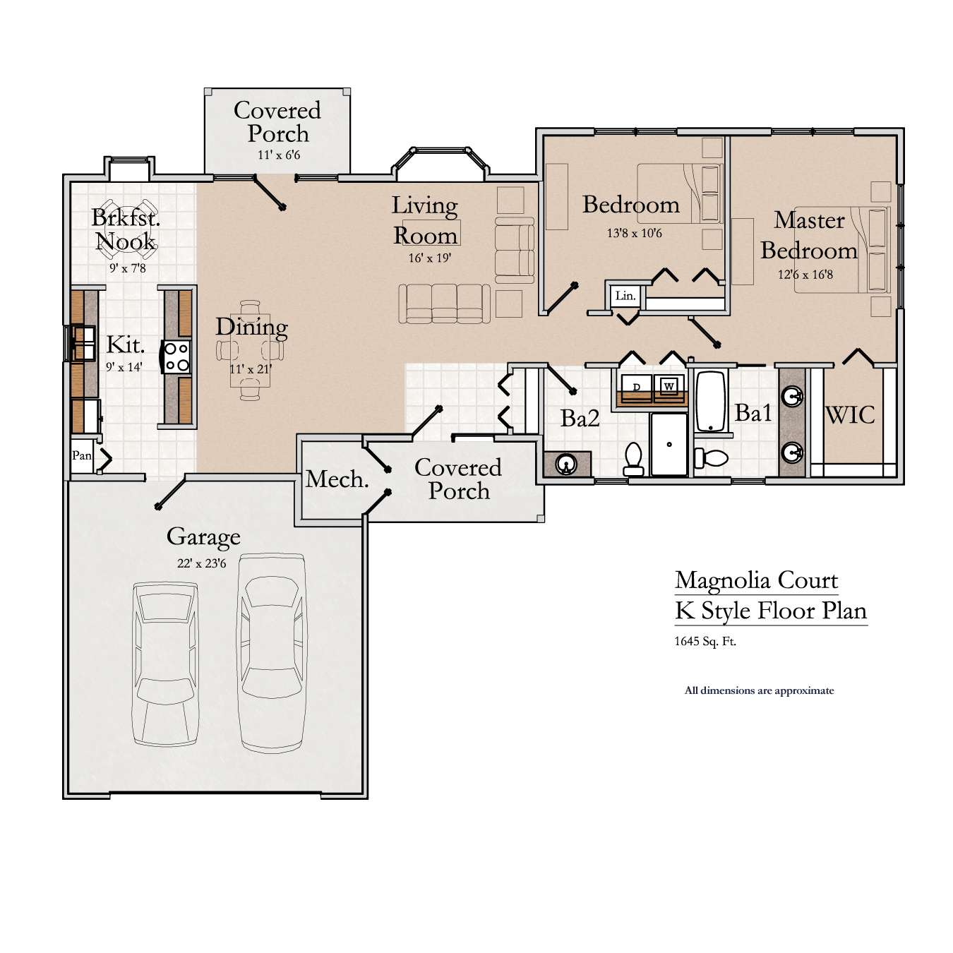 Greencroft Goshen, Independent Living, Floorplan, Magnolia Court Style K