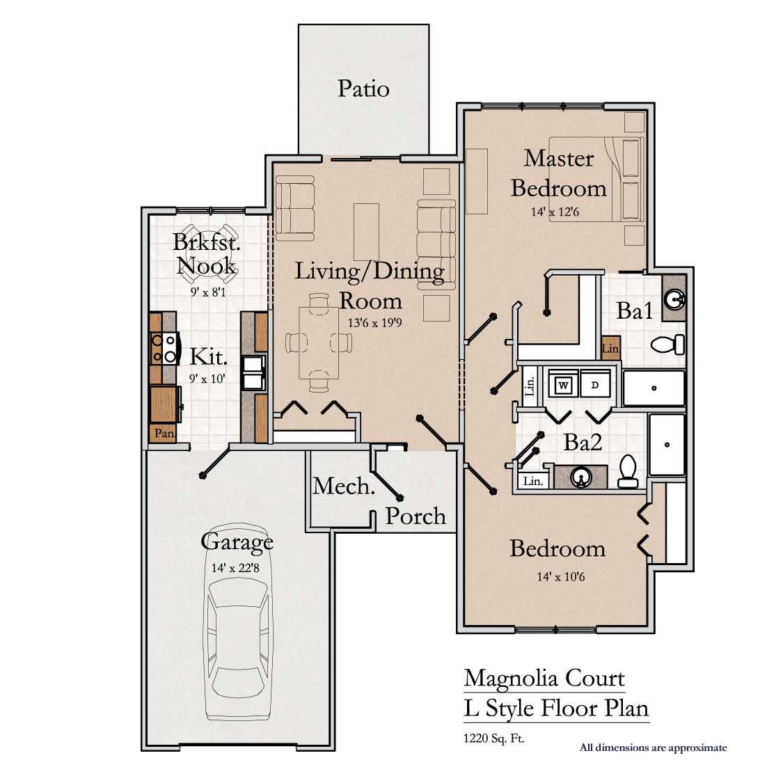 Greencroft Goshen, Independent Living, Floorplan, Magnolia Court Style L