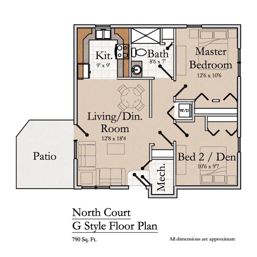 Greencroft Goshen, Independent Living, Floorplan, North Court Style G