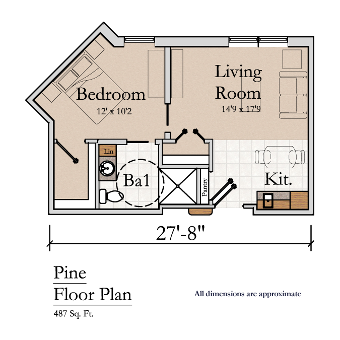 Greencroft Goshen, Assisted Living, Floorplan, Pine