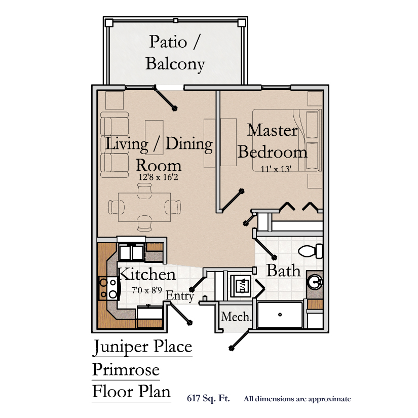 Greencroft Goshen, Independent Living, Floorplan, Primrose