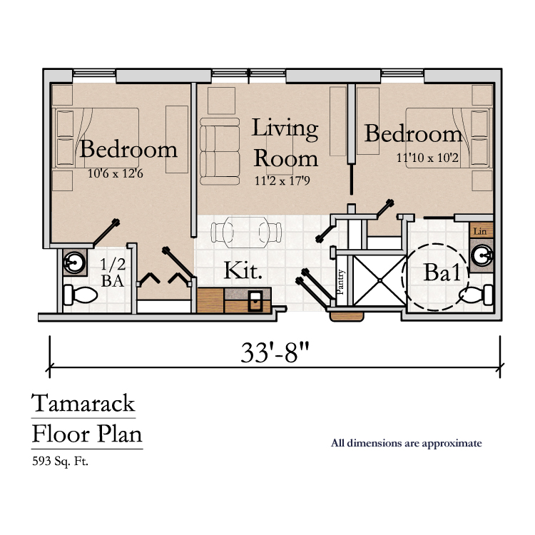 Greencroft Goshen, Assisted Living, Floorplan, Tamarack