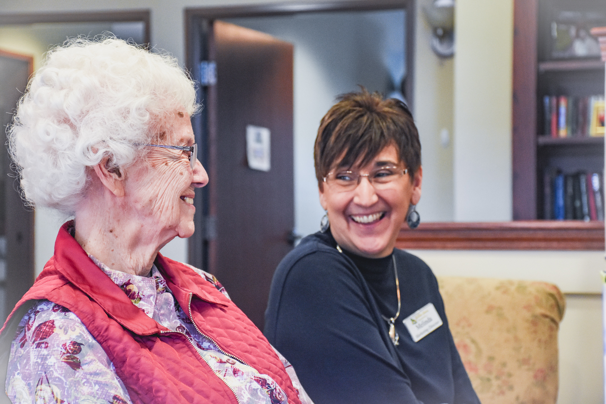 Golden Years resident and staff