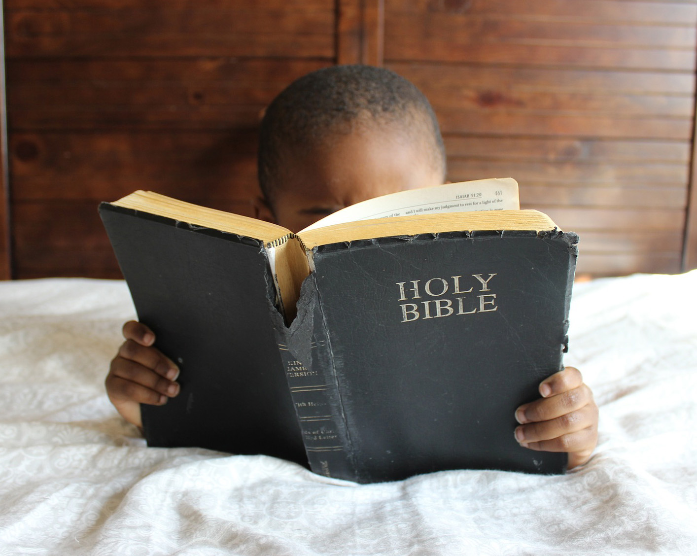 Boy Reading Bible