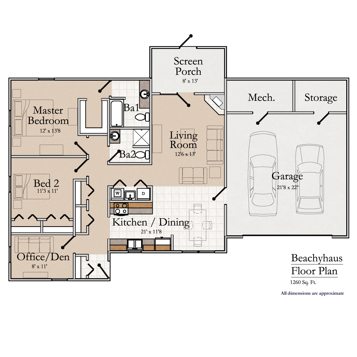 Walnut Hills Beachyhaus, Independent Living, Meadows, Floorplan