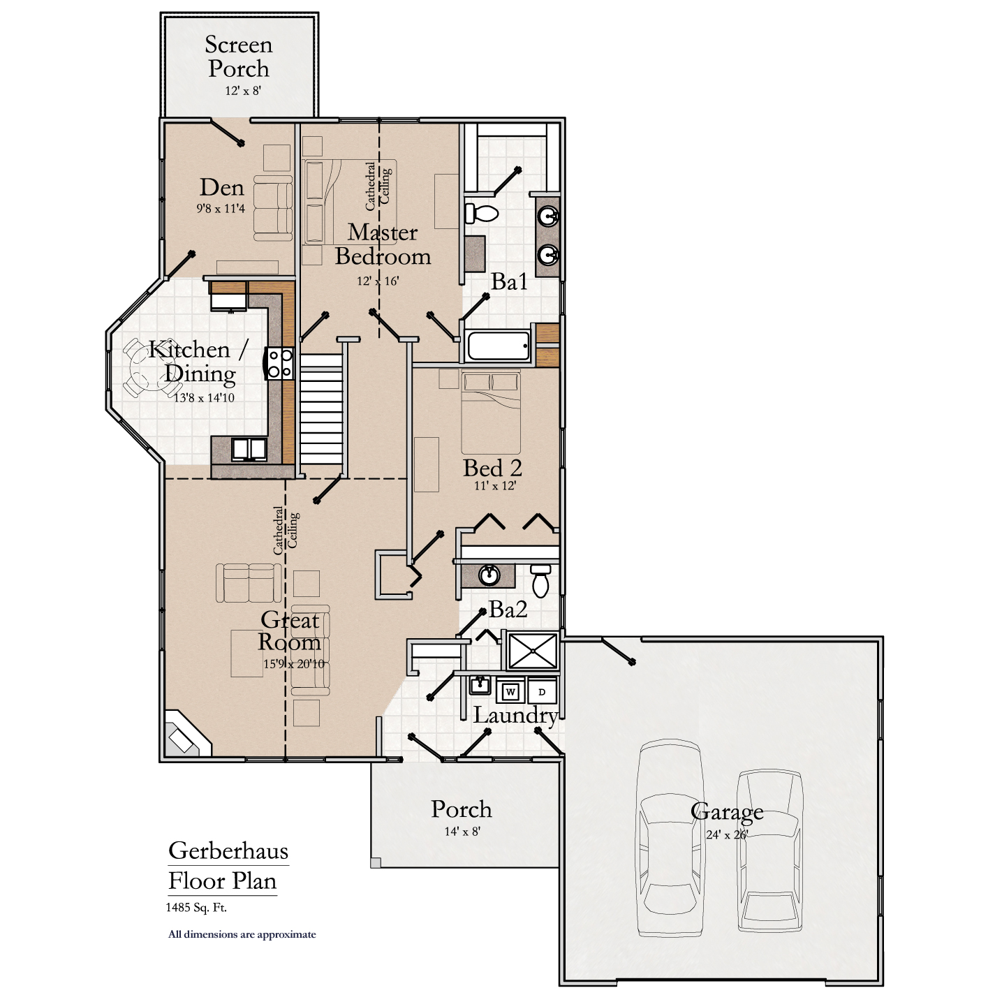 Walnut Hills, Independent Living, Floorplan, Meadows, Gerberhaus