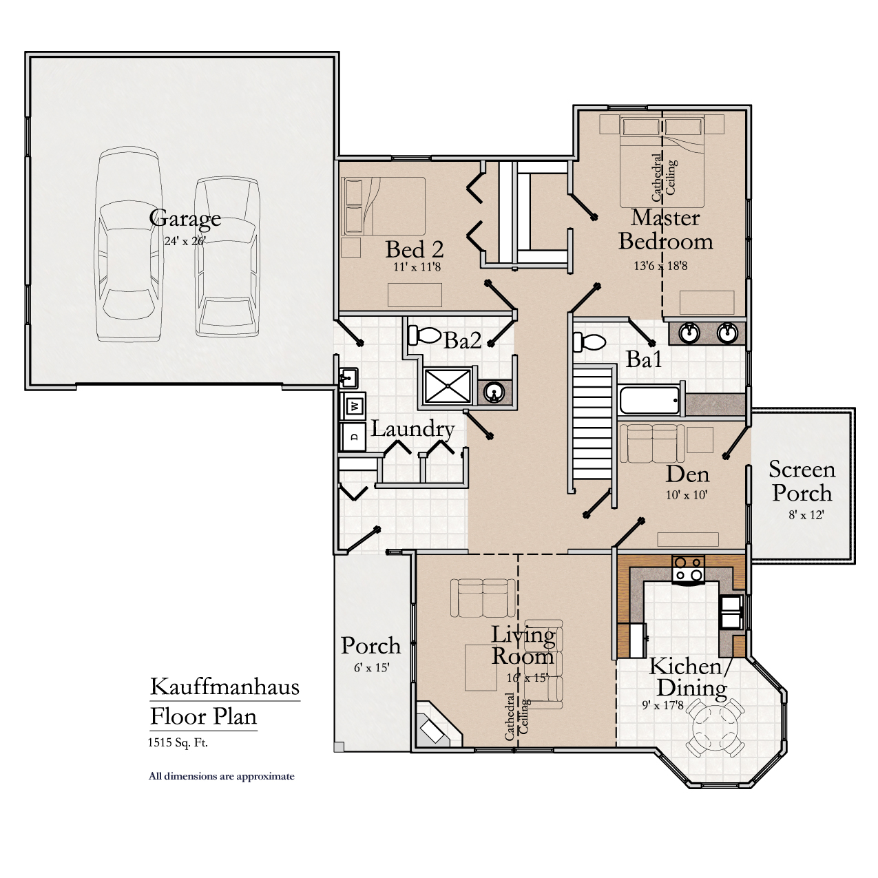 Walnut Hills, Independent Living, Floorplan, Kauffmanhaus