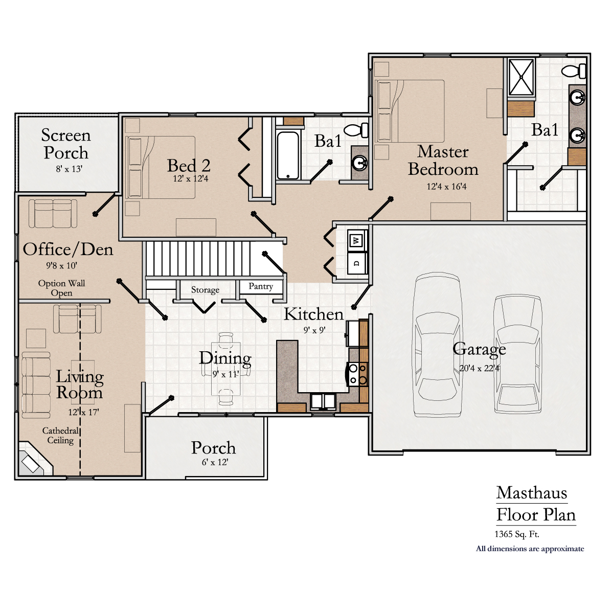 Walnut Hills, Independent Living, Floorplan, Masthaus