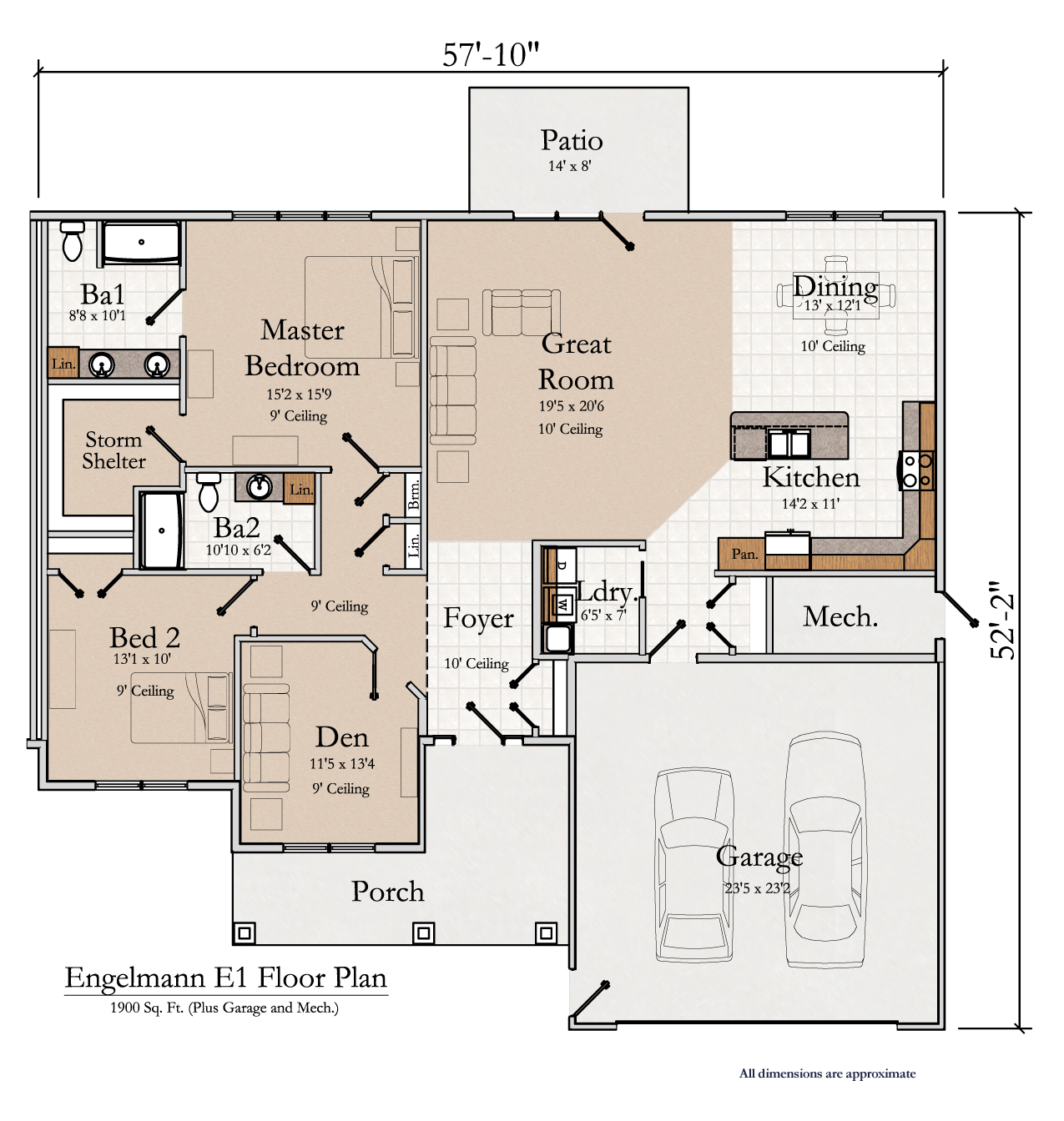 Greencroft Goshen, Whispering Pines, Independent Living, Floorplan, Engelmann E1