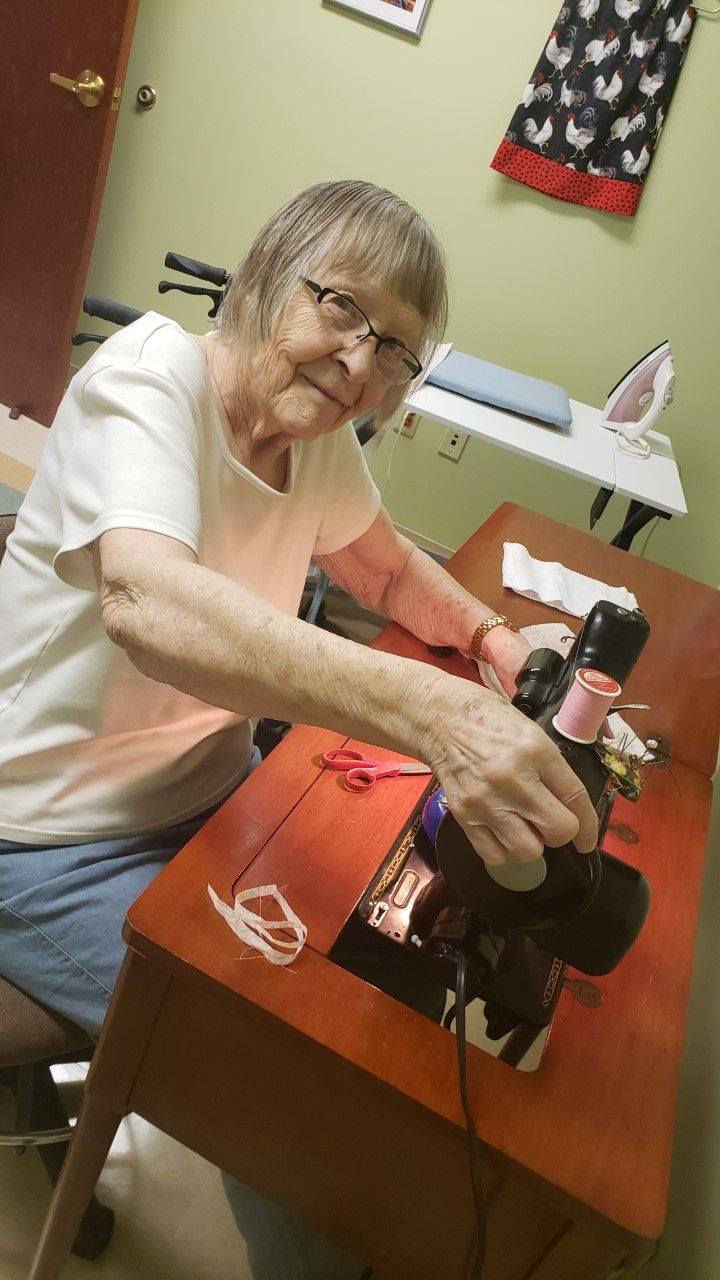 Southfield Village resident helps sew masks