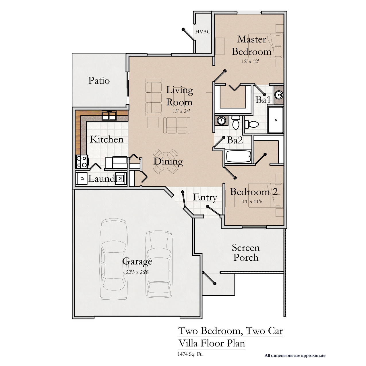 Great Lakes Two Bedroom Two Car Villa