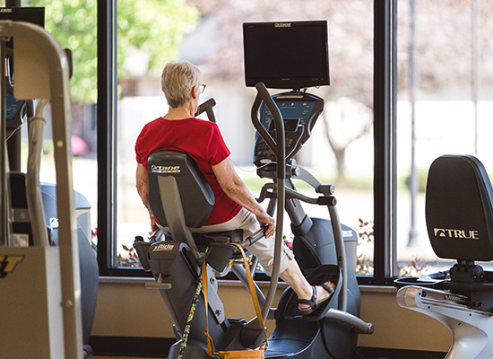 Greencroft Goshen Resident Exercising